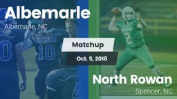 Matchup: Albemarle vs. North Rowan  2018