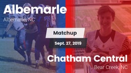 Matchup: Albemarle vs. Chatham Central  2019