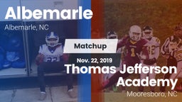 Matchup: Albemarle vs. Thomas Jefferson Academy  2019