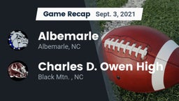 Recap: Albemarle  vs. Charles D. Owen High 2021