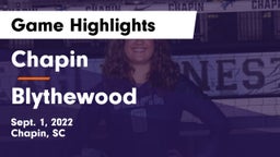 Chapin  vs Blythewood  Game Highlights - Sept. 1, 2022