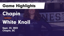Chapin  vs White Knoll  Game Highlights - Sept. 22, 2022