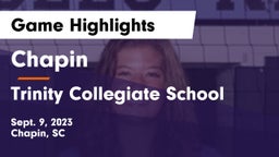 Chapin  vs Trinity Collegiate School Game Highlights - Sept. 9, 2023