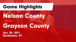Nelson County  vs Grayson County  Game Highlights - Jan. 30, 2021