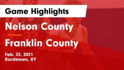 Nelson County  vs Franklin County  Game Highlights - Feb. 23, 2021