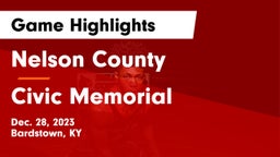 Nelson County  vs Civic Memorial  Game Highlights - Dec. 28, 2023