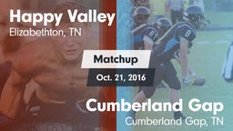 Matchup: Happy Valley vs. Cumberland Gap  2016