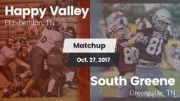 Matchup: Happy Valley vs. South Greene  2017