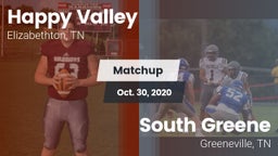 Matchup: Happy Valley vs. South Greene  2020