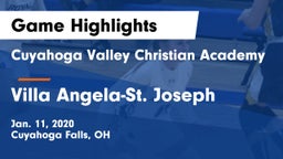 Cuyahoga Valley Christian Academy  vs Villa Angela-St. Joseph  Game Highlights - Jan. 11, 2020