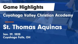 Cuyahoga Valley Christian Academy  vs St. Thomas Aquinas  Game Highlights - Jan. 29, 2020