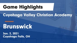 Cuyahoga Valley Christian Academy  vs Brunswick  Game Highlights - Jan. 2, 2021