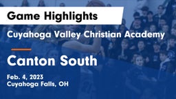 Cuyahoga Valley Christian Academy  vs Canton South  Game Highlights - Feb. 4, 2023