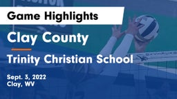 Clay County  vs Trinity Christian School Game Highlights - Sept. 3, 2022