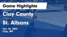Clay County  vs St. Albans  Game Highlights - Oct. 25, 2022
