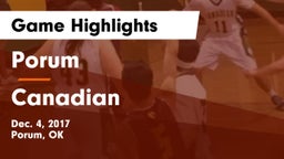 Porum  vs Canadian  Game Highlights - Dec. 4, 2017