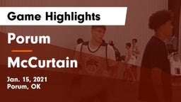 Porum  vs McCurtain   Game Highlights - Jan. 15, 2021