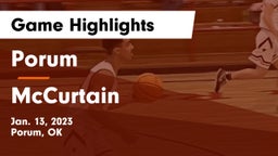 Porum  vs McCurtain   Game Highlights - Jan. 13, 2023
