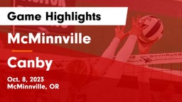 McMinnville  vs Canby  Game Highlights - Oct. 8, 2023