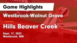 Westbrook-Walnut Grove  vs Hills Beaver Creek Game Highlights - Sept. 17, 2022