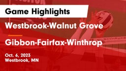 Westbrook-Walnut Grove  vs Gibbon-Fairfax-Winthrop  Game Highlights - Oct. 6, 2023
