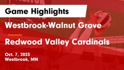 Westbrook-Walnut Grove  vs Redwood Valley Cardinals Game Highlights - Oct. 7, 2023