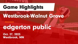 Westbrook-Walnut Grove  vs edgerton public Game Highlights - Oct. 27, 2023