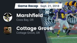Recap: Marshfield  vs. Cottage Grove  2018