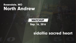 Matchup: North Andrew vs. sidallia sacred heart 2016