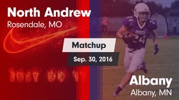 Matchup: North Andrew vs. Albany  2016