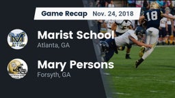 Recap: Marist School vs. Mary Persons  2018
