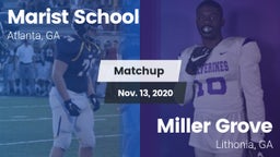 Matchup: Marist School vs. Miller Grove  2020