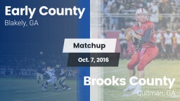 Matchup: Early County vs. Brooks County  2016