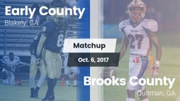 Matchup: Early County vs. Brooks County  2017