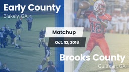 Matchup: Early County vs. Brooks County  2018