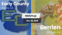 Matchup: Early County vs. Berrien  2018