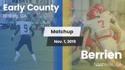 Matchup: Early County vs. Berrien  2019