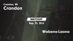 Matchup: Crandon vs. Wabeno-Laona 2016