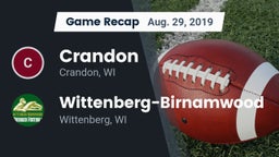 Recap: Crandon  vs. Wittenberg-Birnamwood  2019