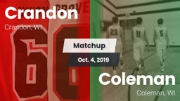 Matchup: Crandon vs. Coleman  2019