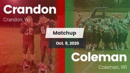 Matchup: Crandon vs. Coleman  2020