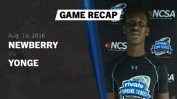 Recap: Newberry  vs. Yonge  2016