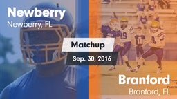 Matchup: Newberry vs. Branford  2016