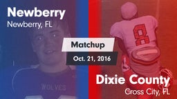 Matchup: Newberry vs. Dixie County  2016