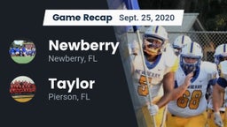 Recap: Newberry  vs. Taylor  2020