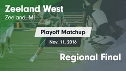 Matchup: Zeeland West vs. Regional Final 2016