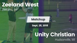 Matchup: Zeeland West vs. Unity Christian  2018