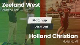 Matchup: Zeeland West vs. Holland Christian 2018