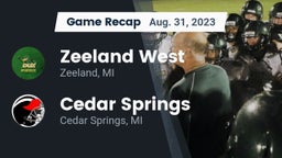 Recap: Zeeland West  vs. Cedar Springs  2023