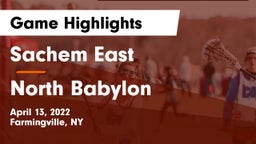 Sachem East  vs North Babylon  Game Highlights - April 13, 2022